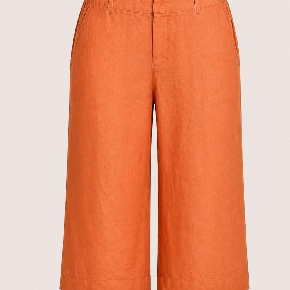 Liz Claiborne Orange Linen Cropped Pants – Size 14 Coastal Summer